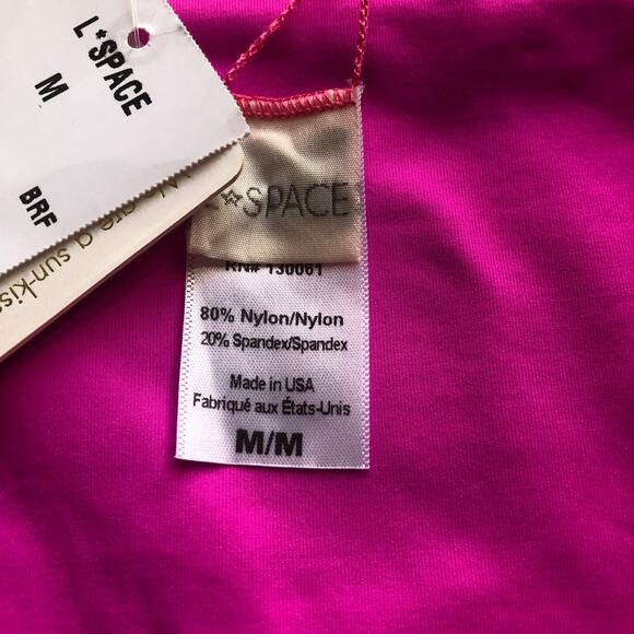 LSpace by Monica Wise Sandy Classic Bikini Bottom Bright Fuchsia Women's Medium - Picture 10 of 14